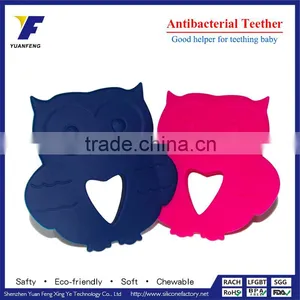 Cute Owl Shape Kids Chew Toys Silicone Baby Teething Pendant Supplies thumbnail-1