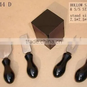 5pcs Cheese Spread Knife Set With Stainless Steel Holder thumbnail-1