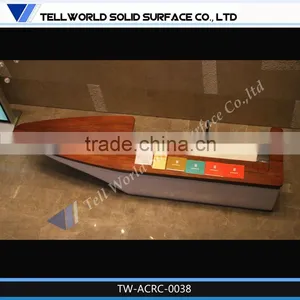 Make in China Boat Shape Beautiful Small Reception Desk for Sale thumbnail-1