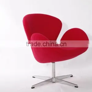 China Manufacturer Arne Jacobsen Red Wool Swan Chair Replica thumbnail-2
