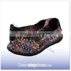 Lady's Slip-on Manufacturer Weave Flat Casual Shoes thumbnail-1