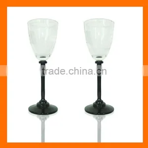Hand Made Black Stem Wine Glass,whole Sales thumbnail-1