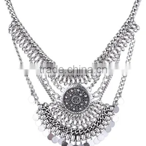 European and American High-end 2 Color Fashion Jewelry Pendant Chain Accessories Multilayer Necklace for Woman thumbnail-3