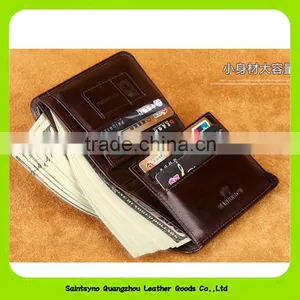 16411 Customized Logo Genuine Leather Men Wallet thumbnail-2