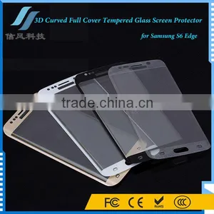 For Samsung S6 Tempered Glass Curved 9H Gold thumbnail-5