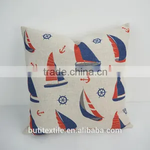 Custom Seat Cushions Cover Nautical Sailing Design Print Square Cushion Cover thumbnail-1