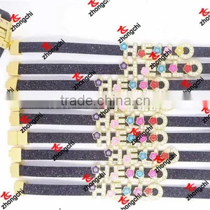8mm PU Spark Glitter Leather Straps for Bracelets Gifts (SGL51111) thumbnail-2