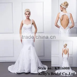 Kb16008 Wolesale Latest Sexy Design Sweetheart Sleeveless Backless Wedding Mermaid Dress / Bridemaid Dress thumbnail-1