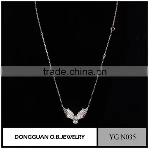 925 Sterling Silver Bird Shaped Charm Pendant Necklace Wholesale thumbnail-2