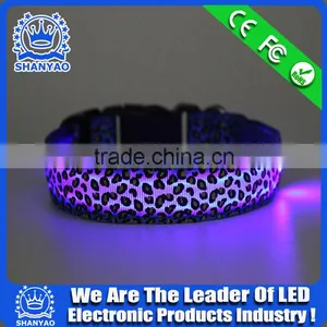 2015 Hot Selling Christmas LED Plastic Pet Trainer Collar With Leopard thumbnail-1