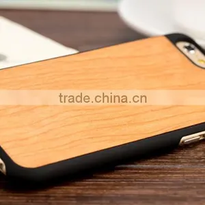 Wholesale Phone Case Made of Cherry Wood and PC Cell Cover for IPhone 6s thumbnail-5