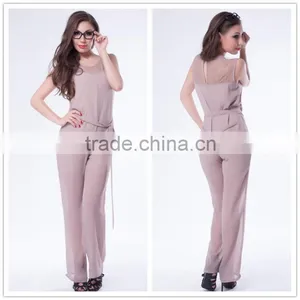 Solid Color Adult Women Daily Wear Fashion One Piece Pant Jumpsuit thumbnail-3