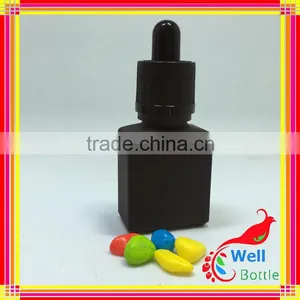 15ml 30ml Solid Matte Frosted Rectangle Black Glass Dropper Bottles Wholesale for e Liquid e Juice Vape Juice GR193R thumbnail-6