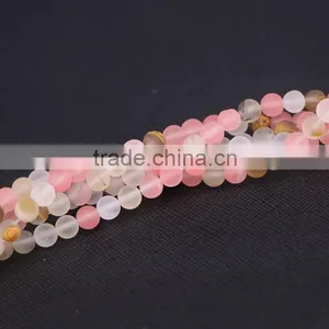 6mm Natural Watermelon Rind Striped Agate Stones For Necklace Bracelet Charms Jewelry Making thumbnail-3