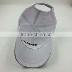 Wholesale Customize 100% Cotton 6 Panel White Baseball Cap thumbnail-5