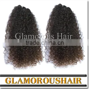 Unprocessed Virgin Peruvian Hair Kinky Curly Can Last Curl Long Time thumbnail-3