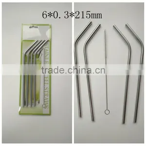 Cleaning Brush Straws Set Retail Packing 4+1 Kit Fits 304 Stainless Steel Straw Metal Drinking Straw thumbnail-5