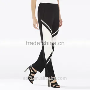 OEM Service Clothes Factroy Contrast Color Latest Trousers Design New Women Fashion Pants thumbnail-4