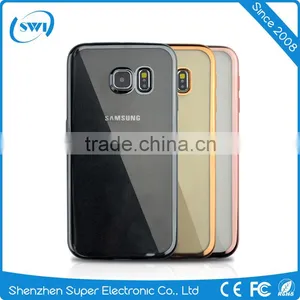 Low Price China Mobile Phone Durable Transparent Phone Case for Samsung S6 Edge Soft Cover Case Plating TPU thumbnail-1
