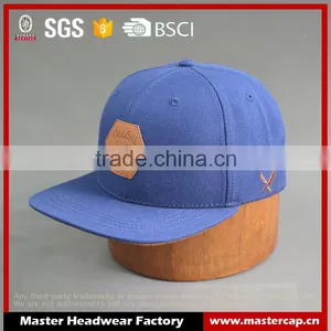 Custom 6 Panel Snapback Hat With PU Badge thumbnail-1