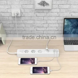 2015 HOT SALE ORICO OEM ODPC-4A4U Surge Protector With 4 Port Smart USB Charger Power Strip Eu Plug thumbnail-3