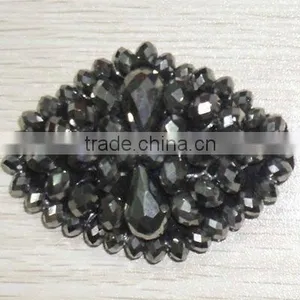 Black Sequin Acrylic Shoes Flower thumbnail-1