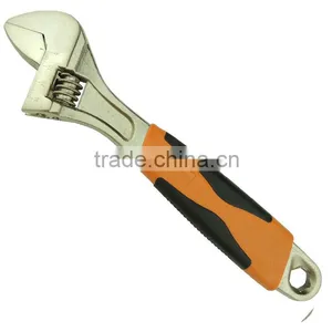 Adjustable Wrench Nickle Alloy Finished With Rubber Handle thumbnail-1