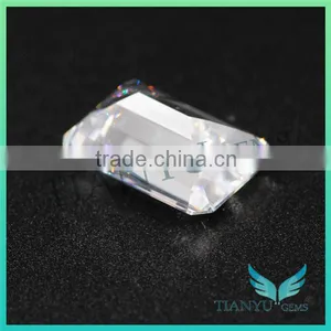 Wholesale Heat Zircon Gemstones for Jewelry White Emerald Cut Syntheic CZ Stone Gems Price thumbnail-5