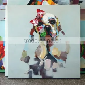Popular New Style Cute Dog Oil Painting on Canvas thumbnail-4