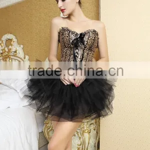 Cheap Sexy Lace Corset With Skirt,sexy Lace Top Corset, Women Sexy Corset, thumbnail-2
