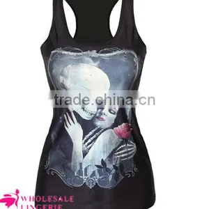 2015 Summer Hot Wholesale Cheap Black Plain Tank Top for Women thumbnail-5