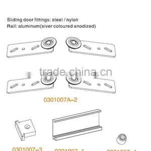 Wooden Wardrobe Outer Hanging Sliding Door Hardware for Light Wardrobe Door thumbnail-1