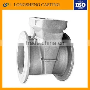 QT450 Cast Iron Valve Body / Valve Body Cast Iron Casting / DN100 Iron Cast Valve Body thumbnail-1