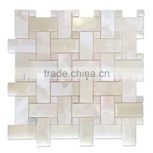 New Arrive Factory Price WHITE ONYX MOSAIC TILES COLLECTIONS thumbnail-5