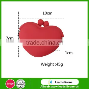 2015 Hot Selling Heart Shape Silicone Wallet/Silicone Coin Bag thumbnail-3