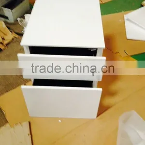 Metal Steel 2 Drawer Mobile Pedestal Table Storage Powder Coated Steel Drawer Cabinet thumbnail-4