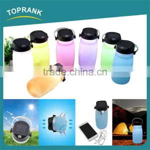 New Design 5 in 1 Multifunction Outdoor Foldable Silicon Solar Zoom Camping Lamp thumbnail-1