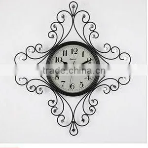 Modern Metal Wall Clock With Diamond thumbnail-1