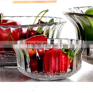 9inch,7inch, 5inch and 4inch Clear Glass Fruit or Salad Bowl thumbnail-1