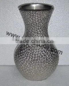Decorative Metal Vase Hand Made | METAL FLOWER VASE IN HAMMERED thumbnail-6