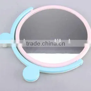 Colorful Round Plastic Double Sided With Double Round Foot Base Mirror thumbnail-1