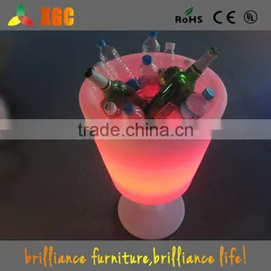 Plastic Party Events Club Bar Used Illuminated LED Ice Bucket Cooler thumbnail-1