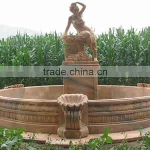 Outdoor Stone Garden Figure Water Sandstone Fountain thumbnail-2
