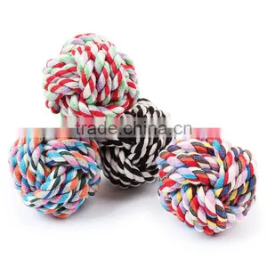 Hot Dog Wucaimian Knot Woven Cotton Rope Toy Ball Ball Ball Toy Trumpet Dog Bite thumbnail-1