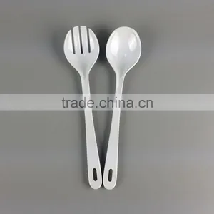 Different Size Fashion Style Durable Plastic White Melamine Salad Spoon thumbnail-3