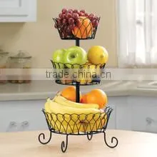 Wedding Fruit Decoration Metal Wire 3 Tier Display Basket thumbnail-1