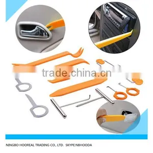 Plastic Car Radio Door Clip Panel Trim Dash Audio Removal Pry Kit Tool 12PCS thumbnail-1