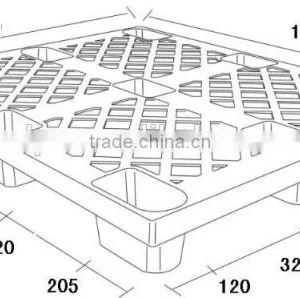 1210 Standard Size Single Cheap Plastic Pallet thumbnail-2