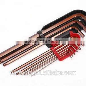 Ok-Tools China Manufactruer 9pcs Extra Long Arm Ball Point Long Hex Key Set Metric thumbnail-2