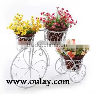 Hot Sale Bicycle Metal Flower Pots For Decorative Garden thumbnail-1